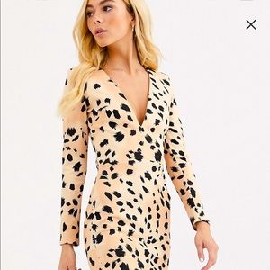 ASOS Design Cheetah MIDI Dresss